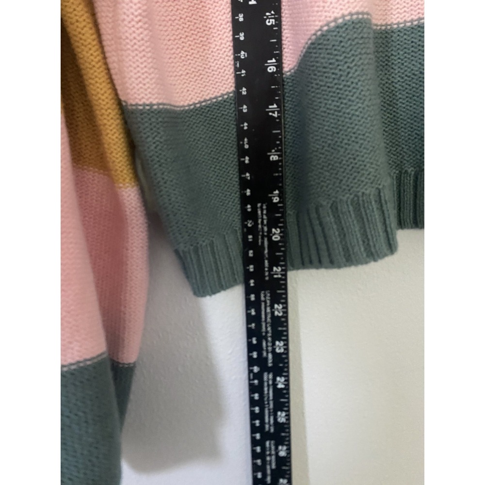 Billabong x Salty Blonde Day Drifter Striped Pullover Sweater Wom Sz S Oversized - Picture 7 of 8
